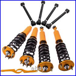 Complete Coilovers + Black Rear Adjustable Camber Kit For Honda Accord 2003-2007