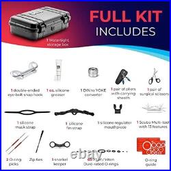Complete Dive Repair Kit Essential Tools, Spare Parts & O-Rings for Divers