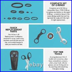 Complete Dive Repair Kit Essential Tools, Spare Parts & O-Rings for Divers