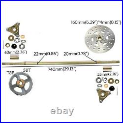 Complete Go Kart Live Rear Axle Kit Wheel Hub For Go kart Boat Cart Trike Quad