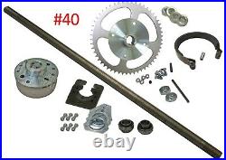 Complete Go Kart Rear Live Axle Kit Off-Road Go Cart Parts with #40 54T Sprocket