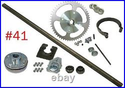 Complete Go Kart Rear Live Axle Kit Off-Road Go Cart Parts with #40 54T Sprocket