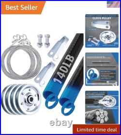Complete Heavy-Duty Garage Door Parts Kit 140 lb Springs, Cables & Pulleys