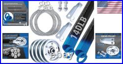 Complete Heavy-Duty Garage Door Parts Kit 140 lb Springs, Cables & Pulleys