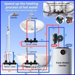 Complete Hot Water Recirculation Kit Copper Sensor Valve & Installation Parts