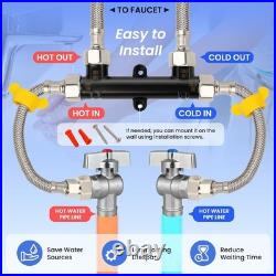Complete Hot Water Recirculation Kit Copper Sensor Valve & Installation Parts