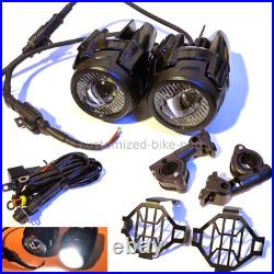 Complete LED Auxiliary Spot Fog Light Assembly Kit Honda CRF1000L Africa Twin