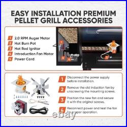 Complete Pellet Grill Parts Kit Auger Motor, Induction Fan, Igniter & More
