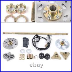 Complete Rear Axle Kit Brake Assembly & T8F Chain for DIY Go Kart ATV Quad Buggy