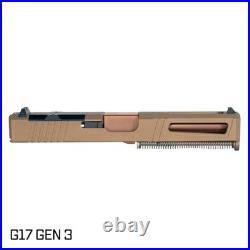 Complete Slide for G17 Gen 3 Burnt Bronze Slide PVD Copper Ported Barrel
