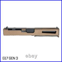 Complete Slide for Glock 17 Gen 3 Burnt Bronze RMR Optic Ready