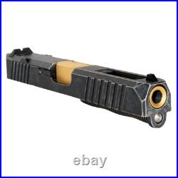 Complete Slide for Glock 17 Gen 3 Space Worn Slide Gold Ported Barrel