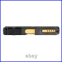 Complete Slide for Glock 17 Gen 3 Space Worn Slide Gold Ported Barrel