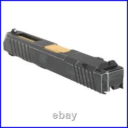 Complete Slide for Glock 17 Gen 3 Space Worn Slide Gold Ported Barrel