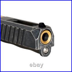 Complete Slide for Glock 17 Gen 3 Space Worn Slide Gold Ported Barrel
