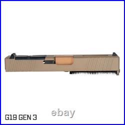 Complete Slide for Glock 19 Gen 3 FDE RMR Cut Optic Ready Slide