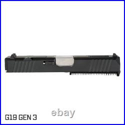 Complete Slide for Glock 19 Gen 3 Ported Polished Stainless Steel Barrel