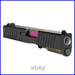 Complete Slide for Glock 43 Gen 4-5 PVD Rainbow Barrel RMSc Optic Cut Slide