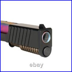 Complete Slide for Glock 43 Gen 4-5 PVD Rainbow Barrel RMSc Optic Cut Slide