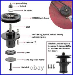 Complete Spindle Assembly Assemble Replacement Parts Kit & Pull Sheave 500740