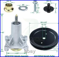 Complete Spindle Assembly Kit Replaces Multiple Mower Parts for YT3000 & YT4000