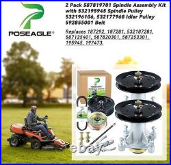 Complete Spindle Assembly Kit Replaces Multiple Mower Parts for YT3000 & YT4000