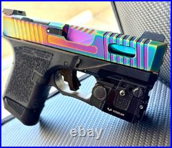 Custom Chameleon Slide FOR Glock 26 Gen 3 Complete G26 Upper RMR Cut +FREE KNIFE