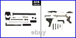DIY Glock Kit G19 Trigger/Ext. Mag Release/Ext. Slide Lock/Completion Kit