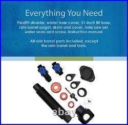 DIY Rainwater Collection System with FlexiFit Diverter Complete Parts Kit