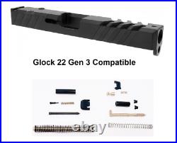 Fits Gen 3 Glock 22 RMR Cut Slide + Slide Completion Parts Kit + Cover Plate