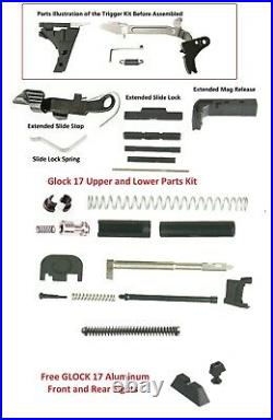 Fits Glock 17 Complete Slide Gen 3 (G17) + Lower Part Kit (LPK) Free Sight