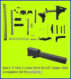 For Glock 17 Gen 3 Lower Parts Kit G17 Upper Slide Completion Kit 9mm Barrel