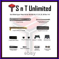 For Glock 19,17,26,27,45 gen 1 2 3 Complete Upper slide Parts Kit SPK bundle 100