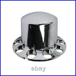 For Semi Truck 33mm Thread-on Nut Covers ABS Chrome Complete Axle Cover Kit