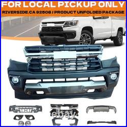 Front Bumper Cover Grille Assembly Kit Complete Fit Chevy Colorado Z71 2021-2022