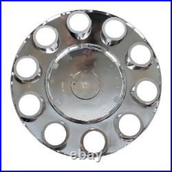 Front & Rear Complete Chrome Hub Cover Semi Truck Wheel Kit Axle Cover 33mm Lug