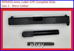 GL0CK 19 Gen 3 PATMOS Arms Judah G19 Complete Slide fits 9mm Caliber