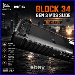 GLOCK OEM BRAND NEW IN BOX 34 G34 Gen 3 MOS Cut Optic Ready Slide COMPLETE UPK
