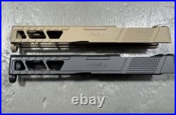 Glock 17 gen 3 slide NEW FDE TRIANGLE PORT CUT- FITS GEN 1,2,3,4 #111