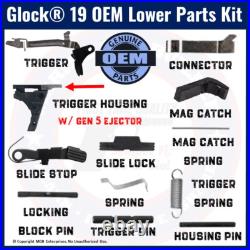 Glock 19 Lower Part Kit Gen 3 OEM G19 LPK Armorer G5 Complete Custom Upgrade
