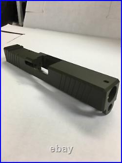 Glock 19 Slide OD GREEN RMR CUT With COMPLETE SLIDE PARTS KIT GEN 1-3 & P80 G19