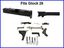 Glock 26 Gen1 3 Slide + Barrel + Lower Parts Completion Kit + Cover Plate