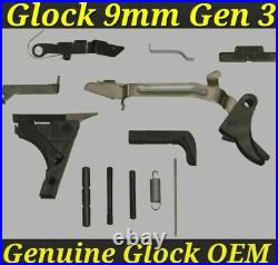 Glock 26 OEM 9mm Gen 3 Lower Parts kit with Extended & Minus Connector included
