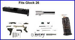 Glock 26 RMR Slide + Barrel + Upper Parts Slide Kit + Lower Parts Kit + 10rd Mag