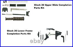 Glock 26 Upper Parts Slide Completion Kit + Lower Parts Kit Gen 3 Fit Polymer80