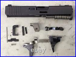 Glock 43 OEM Complete Slide, Lower Parts Kit LPK, 2 Mags, Case for G43 NS SS80