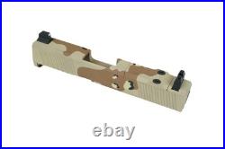 Glock 43x MOS RMSC Optic Ready Complete Slide Suppressor Sight Desert Multicam