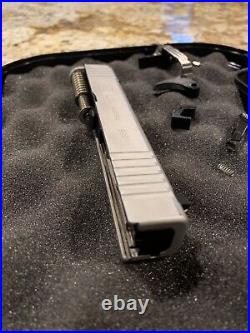 Glock 43x Silver Complete Upper And Lower Parts Kit SS80 Build