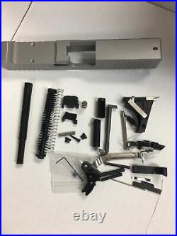 Glock19 Gen1-3 RMR STAINLESS Slide, Complete Slide PARTS & ADJ TRIGGER Kit P80