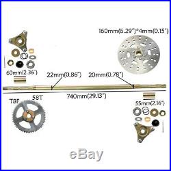 Go Kart Rear Axle Kit Hub Complete T8F Chain Set fit Karting Off-Road Cart Parts
